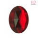 Cabochon ovale in acrilico rosso d. 25x35mm x 1pz