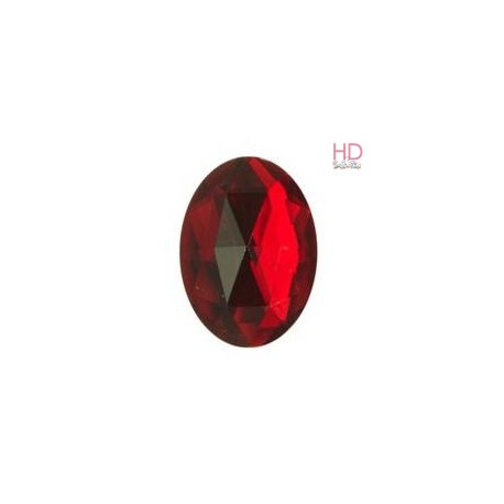Cabochon ovale in acrilico rosso d. 30x40mm x 1pz