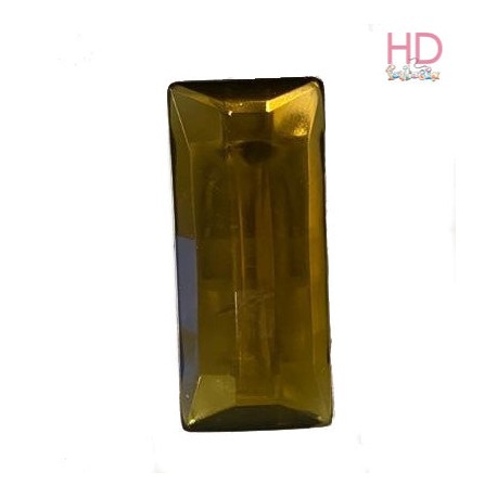 Cabochon rettangolare in acrilico oliva d. 20x45mm x 1pz