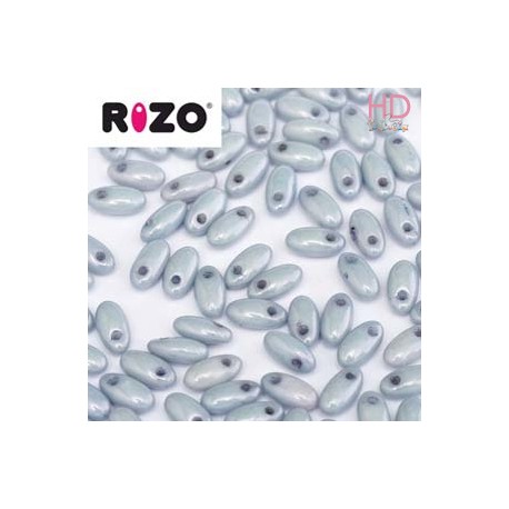 RIZO BEADS 2,5X6 MM OPAQUE ANTIQUE BLUE LUSTER x10gr