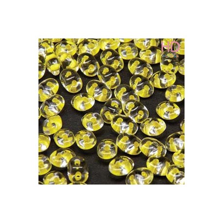 PERLINE SUPERDUO 2,5X5 MM CRYSTAL YELLOW LINED -10gr