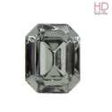 Cabochon Ottagono 4610/2 12x10 mm Black Diamond con castone x 1 Pz