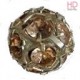 Sfera metallica argento con Strass Light Rose 10mm x 1pz